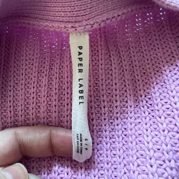 Paper Label open front cotton cardigan - Picture 4 of 6